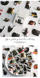Mr. Paper 46pcs/Box Kawaii Black Cat Stickers Items Decoration DIY Handbook Stickers Boxed Cute Stickers Korean Stationery
