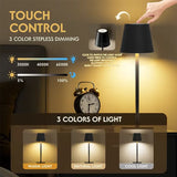 Table Lamp LED Touch Sensor Desktop Night Light Rechargeable Wireless Reading Lamp For Hotel Bar Restaurant Bedroom Decor Light