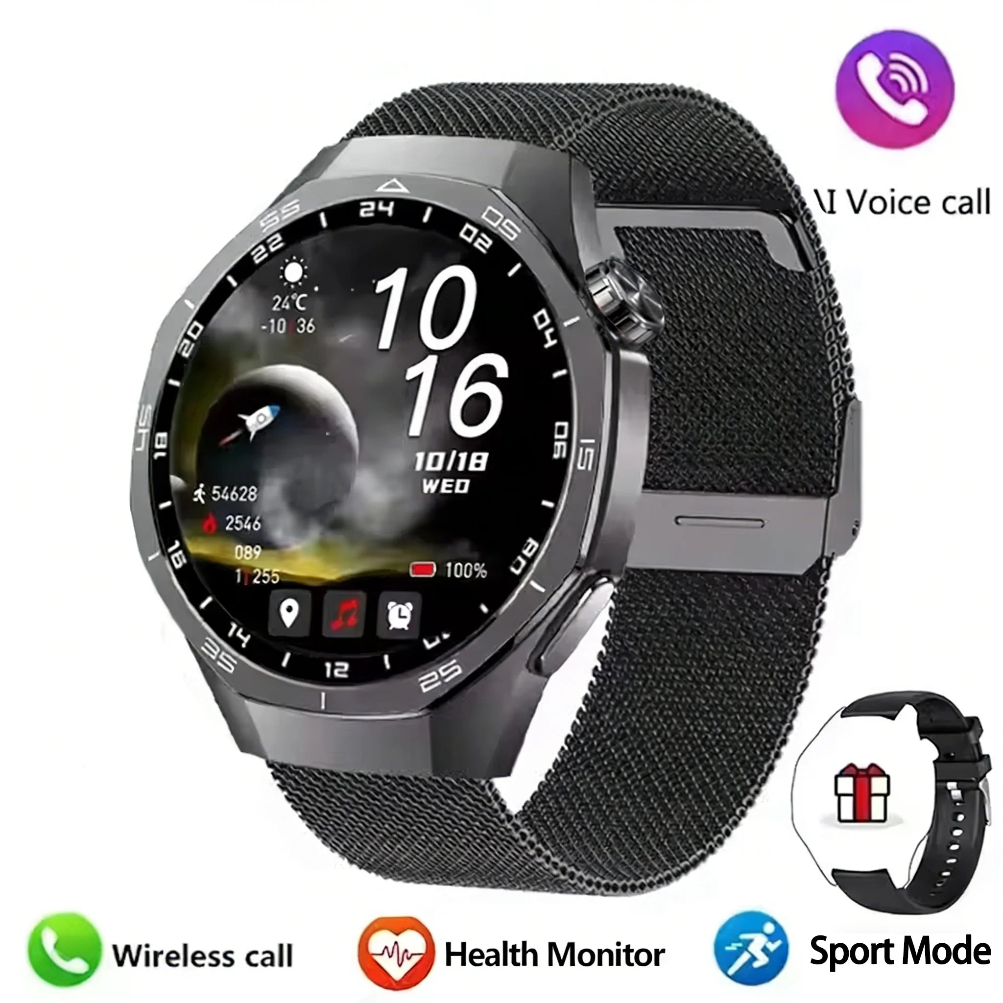 LAXASFIT 2026 New Smart Watch Bluetooth Calling Fitness Tracking Music Playback Health Monitor Smartwatch for Men Women