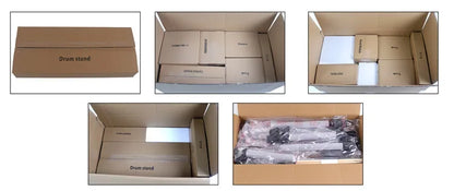 Batería electrónica de 4 tambores y 3 platillos, de silicona, 180 tonos, con interfaz USB, MIDI y auriculares.