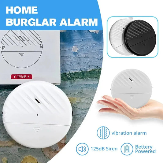 Wireless Door and Window Vibration Sensor Alarm 125dB Glass Breakage Anti-theft Sensor, Easy Install for Home Safety Protection