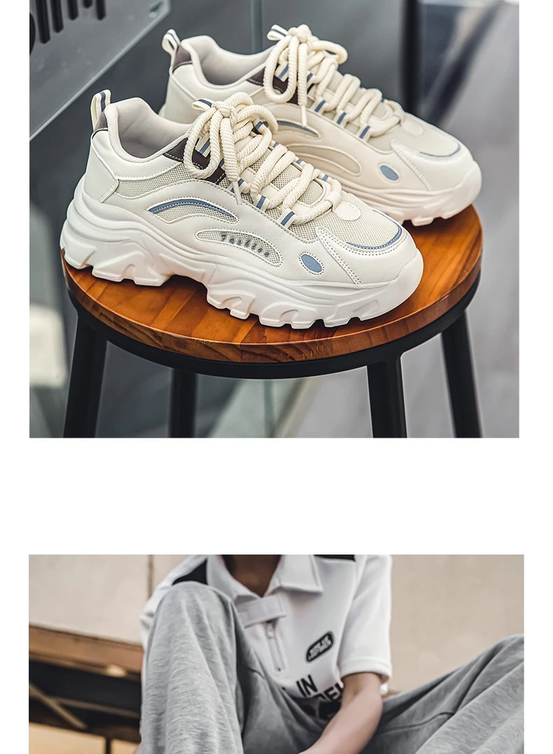 Men's Casual Shoes Sneakers for Men Trendy All-match Man Sports Shoe Hard-wearing Easy To Clean EAEOVNI Main Push Male Sneaker