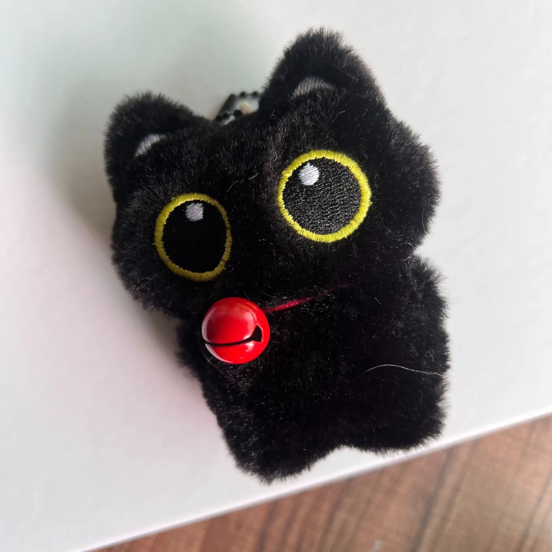 Black Cat Doll Pendant Keychain Cute Pilot Little Black Cat Hanging Backpack Keychain Creative Cat Plush Keychain Gift for Phone