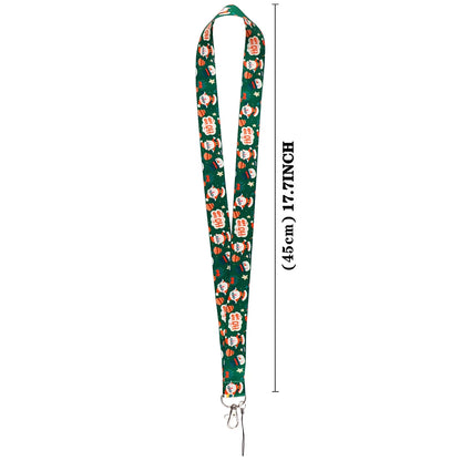 Christmas Lanyard Santa Claus Neck Strap for Key ID Card Cellphone Straps Badge Holder DIY Hanging Rope Neckband Accessories