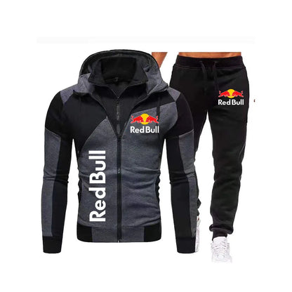 Fashion men's Red Bull sweatshirt hooded sweatshirt men's set for autumn 2025 men's set women's sportswear hooded sweatshirt+swe
