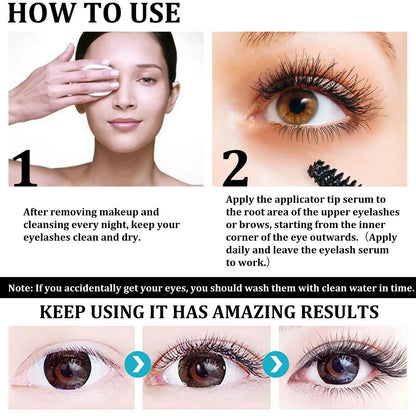 Castor Oil Eyelash Growth Serum Eyelash Enhancer Lengthening Fuller Thicker Lashes Treatment Eyebrow Growth Nourishing 10ml