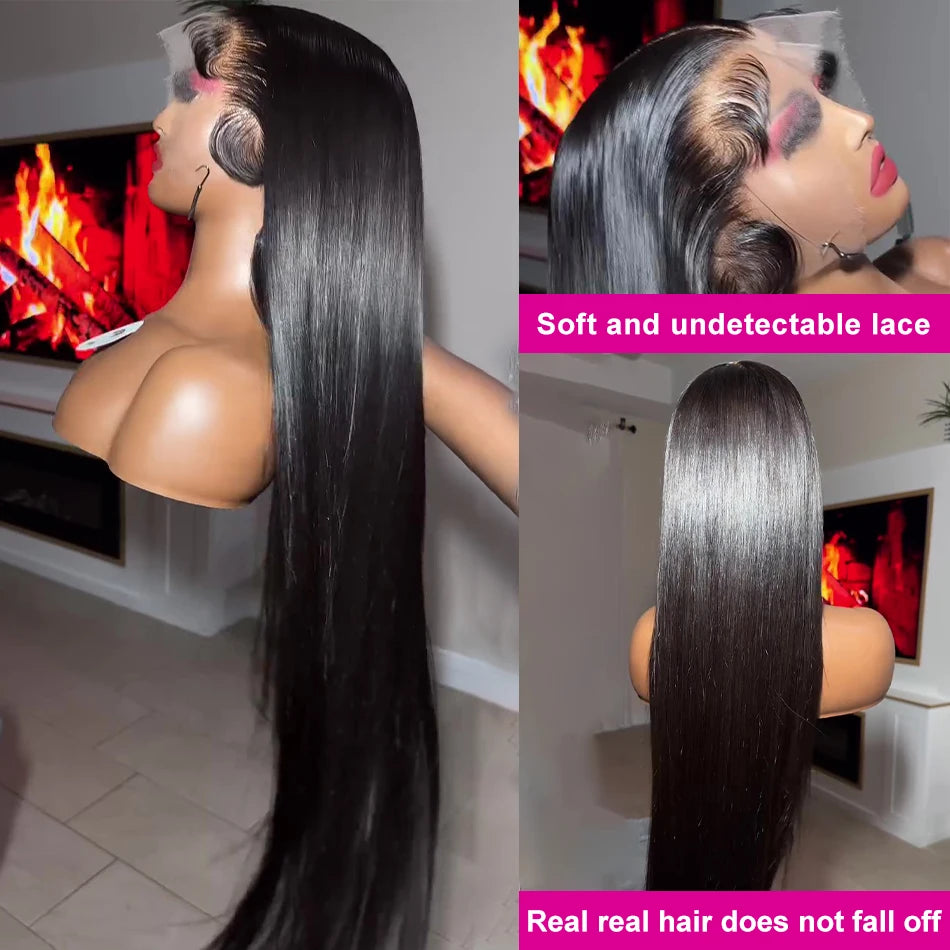 Peruca lace frontal cabelo humano liso hd - Densidade 250%