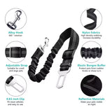Dog safety leash pet car seat belt dog traction seat belt buffer elastic safety rope traction leash dog traction leash
