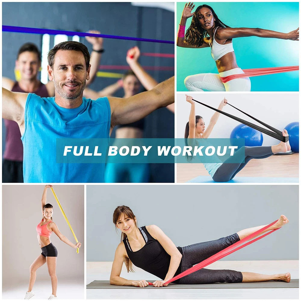 Bandas de resistencia deportivas para Yoga, entrenamiento de Pilates, ejercicio físico, gimnasio en casa, banda elástica de látex de caucho Natural, accesorios de Yoga