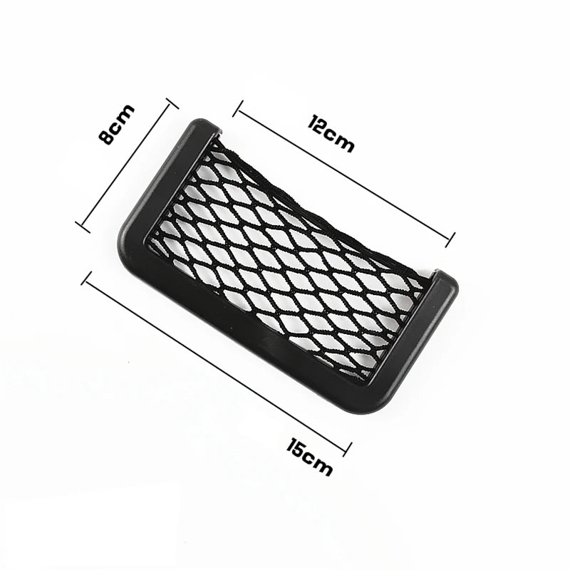 1pcs/2pcs Car Organizer Storage Bag Auto Paste Net Pocket Phone Holder Car Accessories 20*8CM 8*15CM Universal