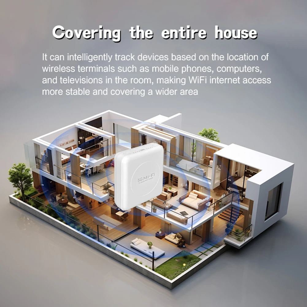 5G WiFi 6 Mobile Hotspot Router with SIM Card Slot Portable WiFi Device Pocket Mobile Hotspot for Home Office Travel