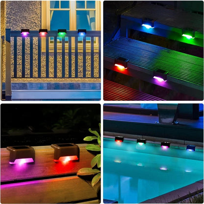 24PCS IP65 Waterproof Solar Garden Light Outdoor LED Solar Power Deck Lamps for Railing Stairs Step Fence Yard Patio Pathway
