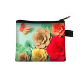 Carteira Portfel Men Wallet Women Cartera Mujer Female Short Cute Flower Zero Wallet Simple Fashion Card Bag Coin Purse Key Case