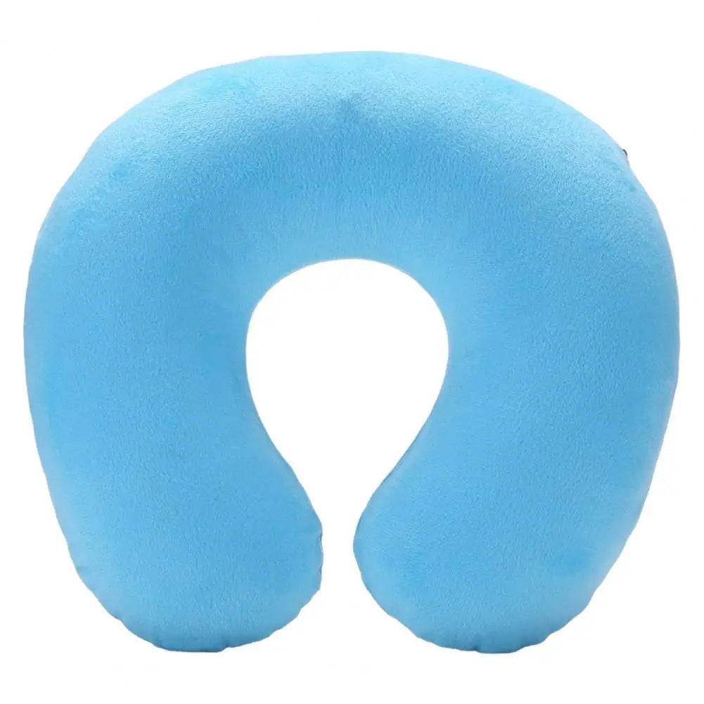 Almohada de cuello en forma de U, inflable, para aliviar la fatiga, para viajes, reposacabezas de vuelo, cojín para dormir en forma de U para avión.