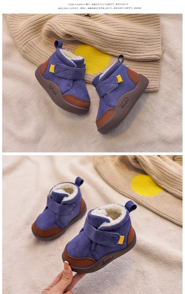 Girl Boot Baby Snow Boot Winter Baby Soft Sole Walking Shoe Child Plush Cotton Shoe Anti-Slip Warm Kid Shoe Kid Boot Boy Botines