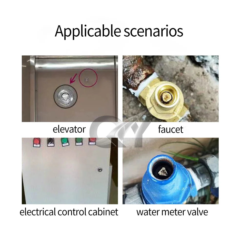 Electric control cabinet car elevator cross key wrench water meter valve key internal triangle wrench multi-purpose tool