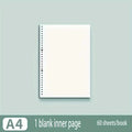 60 Sheets Notebook Refill Notepad Loose Leaf Binder Paper A4/ B5/A5 Blank/Grid/Lined Notebooks Writing Pads Office School