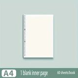 60 Sheets Notebook Refill Notepad Loose Leaf Binder Paper A4/ B5/A5 Blank/Grid/Lined Notebooks Writing Pads Office School