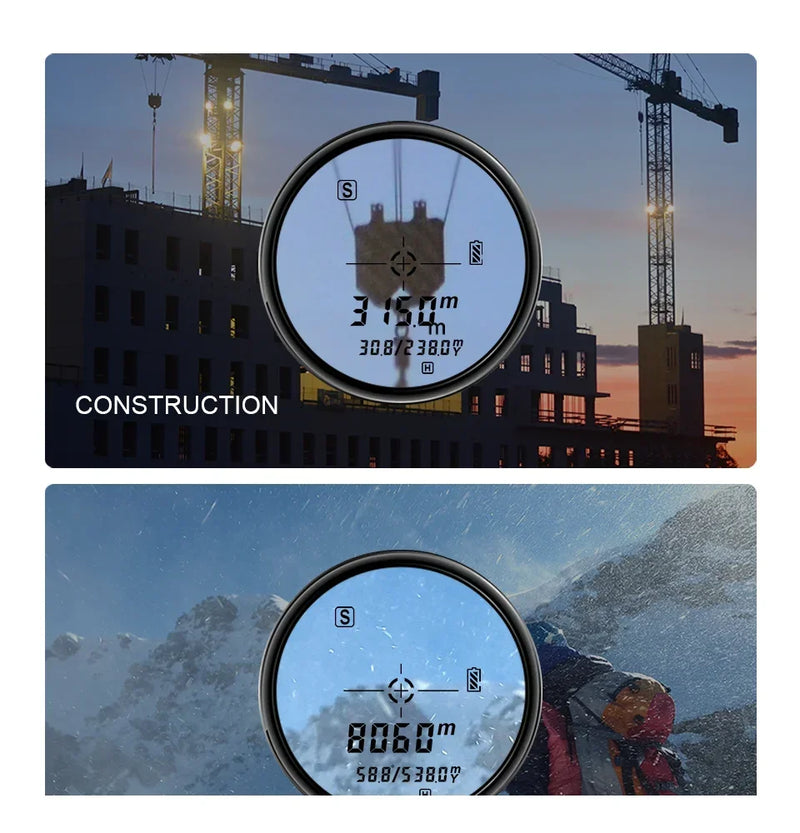 SNDWAY Telescope Laser Range Finder Digital Distance Meter Hunting Monocular Golf Rangefinder LCD Display Roulette Tape Measure