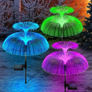 Solar Garden Lights Outdoor Waterproof Fiber Optic Jellyfish Lawn Lights Outdoor Patio Villa Yard Decor