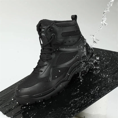 Latest 2023 Waterproof Men Leather Boots Steel Toe Cap Safety Work Shoes Anti Smashing Indestructible Construction Welding Boots