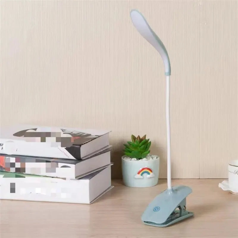 Duckbill USB Charging Desk Lamp 3 Level Touch Dimming LED Eye Protection Study Clip Book Light for Bedroom Bedside Reading
