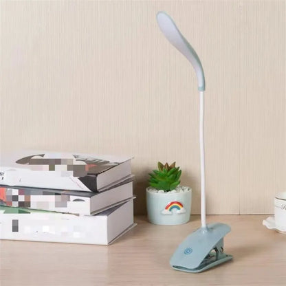 Duckbill USB Charging Desk Lamp 3 Level Touch Dimming LED Eye Protection Study Clip Book Light for Bedroom Bedside Reading