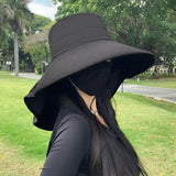 Protection Sun Hat Polyester Fiber Wide Brim with Neck Cover Cooling Quick Dry for Beach Hiking Fishing Gardening Outdoor Activities
