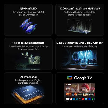 XIAOMI S MINI 55 144Hz QD-Mini LED Dolby Vision® IQ, Dolby Atmos® Google TV
