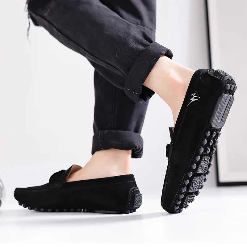 British Style Fashionable Red High-End Banquet Dress Shoes Men's Commuting Driving Work Loafer for Men's Anti-Slip Shoes