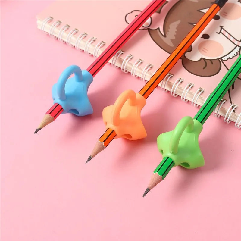 3-100PCS Three Finger Writing Corrector Pencil Holder Children Kid Learning Holding Device Correcting Pen Holder School Supplies