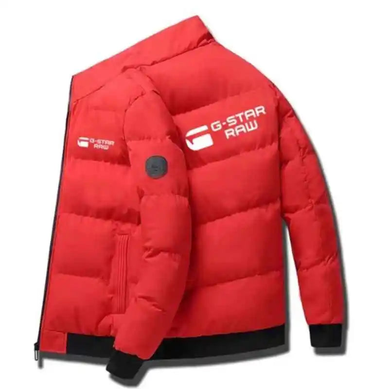 Parka gruesa y cálida con cremallera para hombre, abrigo informal, cortavientos de algodón, acolchada y con cremallera, para invierno, 2024