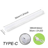 Luz LED Noturna Sem Fio com Sensor de Movimento e Recarregamento Tipo C – Iluminação para Armários, Guarda-roupas, Escadas e Cozinha