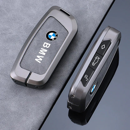 Zinc Alloy Leather Car Remote Key Case Cover for BMW X1 U11 X7 G07 XM G09 i7 7 Series G70 LCI iX I20 U06 G81 M3 2023 Accessaries