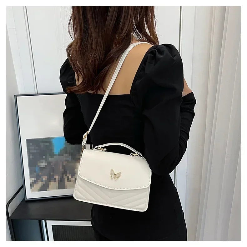 PU Versatile and Fashionable Portable Small Square Bag Single Shoulder Crossbody Bag Luxury Designer Handbag Women's Bags