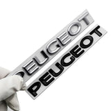Metal Car Rear Trunk Badge Tail Letter Emblem Sticker for Peugeot 107 108 206 207 208 301 307 308 407 408 2008 5008 Exterior