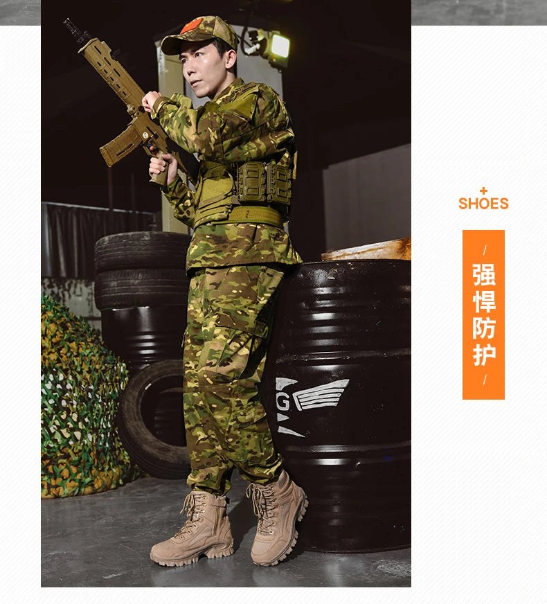 High Top Waterproof Hiking Shoes Tactical Sport Men's Shoes Male Outdoor Mountain Climbing Shoes Hunting Boots Men Outdoor Boots
