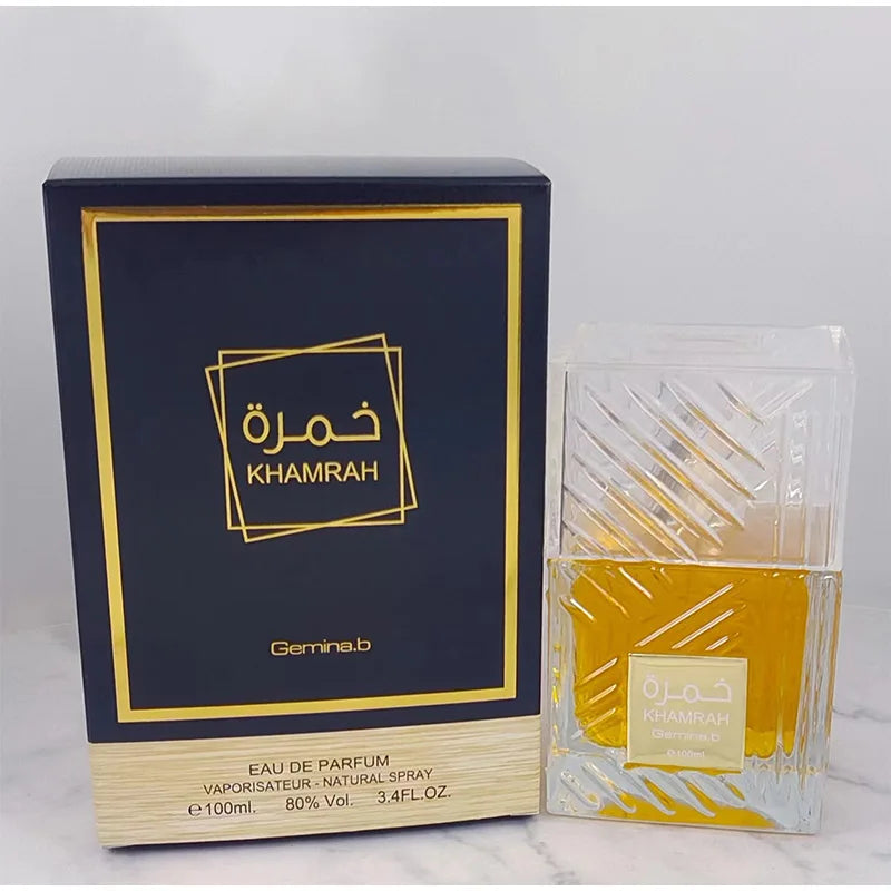 Khamrah Perfume Eau De Toilette Gift Box 100ml Unisex Arabian Oud Scent Gourmand Fragrance Long Lasting Perfume For Unisex