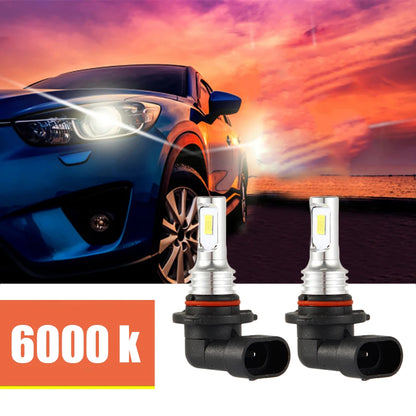 2Pcs Car HB3 LED Bulbs 9005 Headlight Kit Fog Bulb Lamp Light 6000K Xenon White Automotive Fog Lights Turbo Mini Lamp Headlights