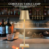 LED Table Lamps 3-Level Dimmable Wireless LED Desk Lamp Touch Bedside Creative Ambient Light USB Rechargeable Bar Outdoor Decor