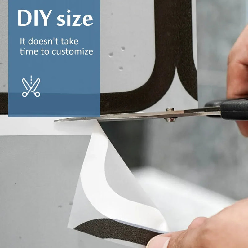Cortinas de ducha de baño con ganchos, impermeables y resistentes al moho, mamparas de baño duraderas, cortinas de ducha de tela autocortables de PE EVA.