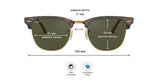 Rayban original Clubmaster 3016 Classic Square Sunglasses with Glass lenses in box