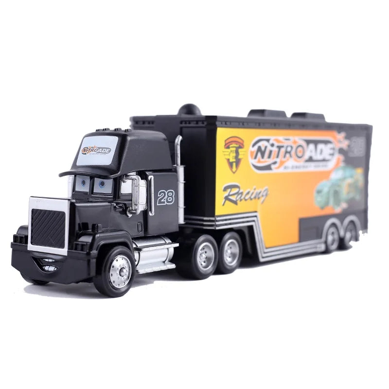 Disney Pixar Cars 2 3 Juguetes Rayo McQueen Camión Jackson Storm Tío Mack 1:55 Camión de fundición Modelo de remolque Niño niños Regalo