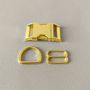 1Set Strong Hardware Metal Straps Slider D Ring Release Belt Buckle For Cat Pet Dog Collar Harness Paracord Sewing Accessory