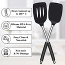 2Pcs Silicone Spatula Set Heat Resistant Nonstick Steak Spatula Kitchen Cooking Utensils Cookware Cooking Tool Set Spatula Kit