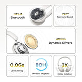 UGREEN Wireless Bluetooth Headphones, 80H Playtime, HiFi Stereo Over-Ear Headphones with Microphone, Bluetooth 5.4