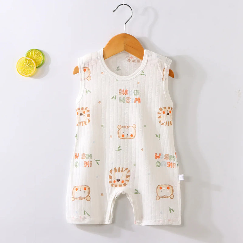 New 2025 Soft and Lightweight Cotton Baby Crawling Clothes for Boys Girls Aged 1-20 Months Children Romper Kids Homewear