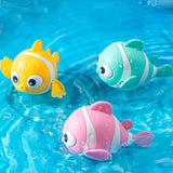 Bath Toys Cute Swimming Clown Fish Bath Toy for Toddlers Floating Wind Up Toys for Boy Girl Newborn Baby Bathtub Toddler Toys