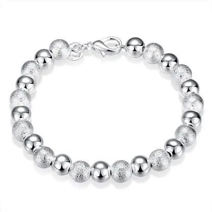 925 pulseiras de corrente de prata esterlina para homens e mulheres, corda trançada masculina, jóias da moda, alta qualidade, novo, 4mm