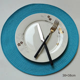 Round Placemats Set, Braided Circle Place Mat, Washable Table Mats for Kitchen Dining Table, Mixed Color Non-Slip Place Mats